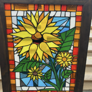 Sunflower stained glass